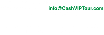For pricing, availability, and additional information - email: info@CashVIPTour.com Phone: 800-516-2373 Tour is approximately 5 hours and includes all admissions and lunch